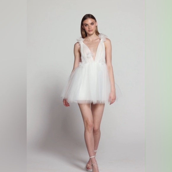 Katie May Dresses & Skirts - Katie May Cassia Floral Tulle Minidress